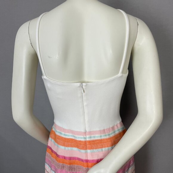 Anthropologie Hutch Dress Kayln Halter Tank Colorful White Sz 4 Faux Wrap Skirt - Picture 7 of 16